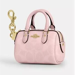 Coach Mini Rowan Bag Charm in Powder Pink
